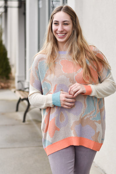 Floral Joy Knit Sweater