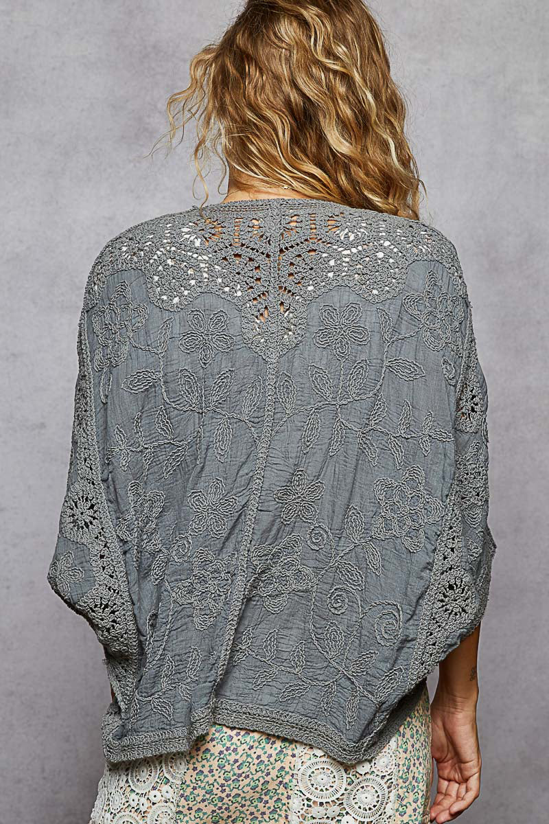 Pol Boho Stitch Cardigan