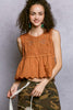 Boho Crochet Ribbon Top