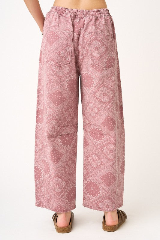 Paisley Drift Barrel Pants