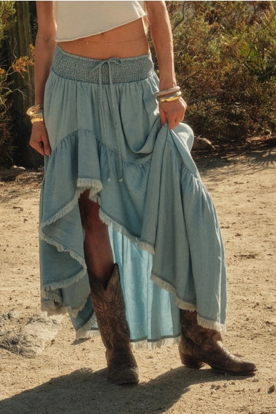 Prairie Moon Ruffle Maxi Skirt