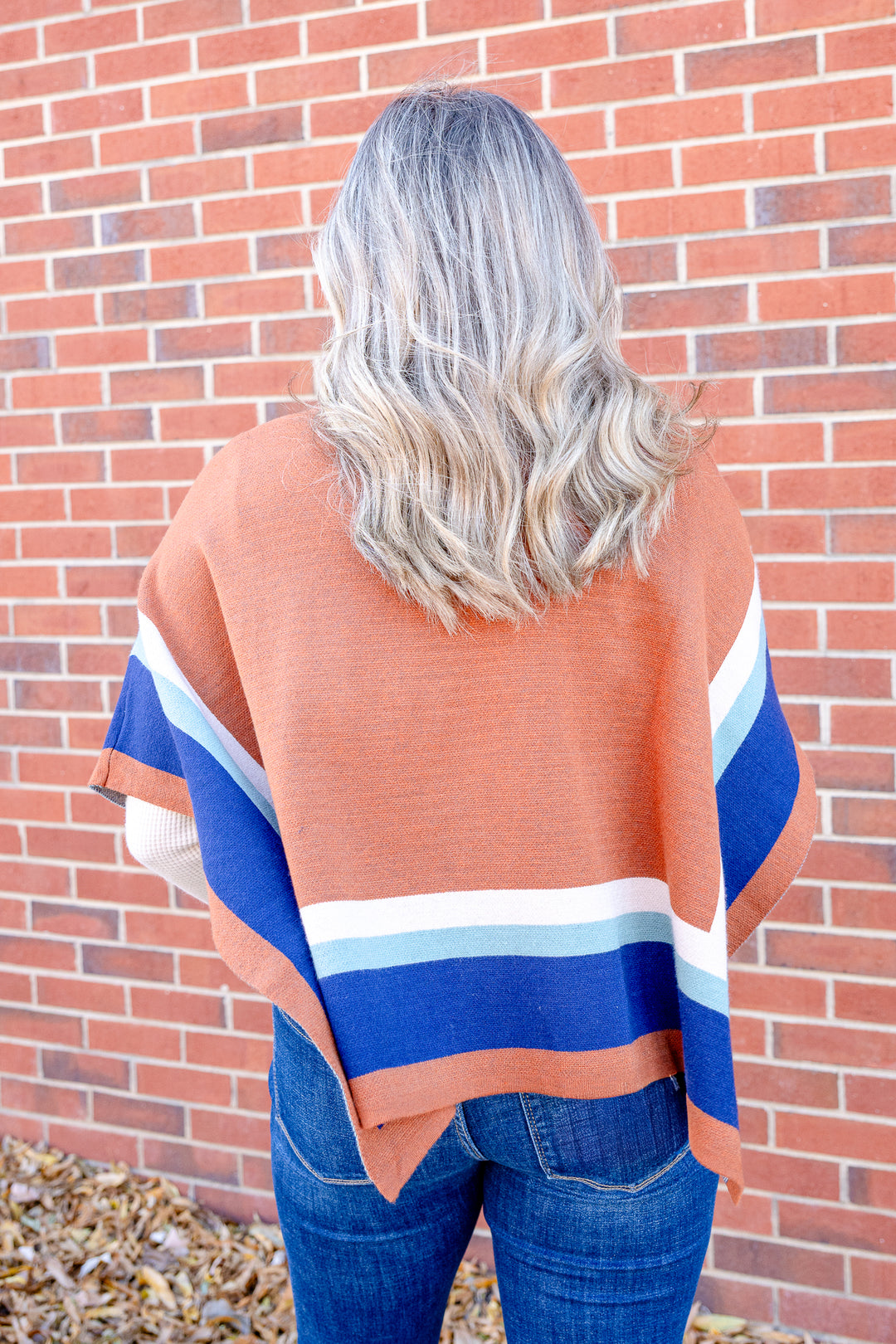 THML Driftwood Colorblock Poncho