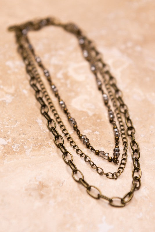 Cybil Bronze Layered Necklace