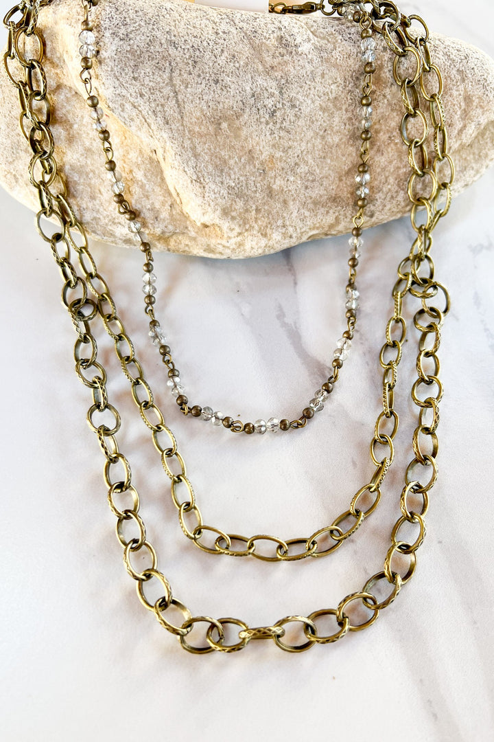 Cybil Bronze Layered Necklace