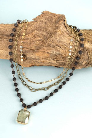 Dylan 
Black Bead Necklace