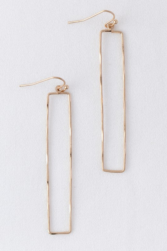 Gold Bar Wire Earrings