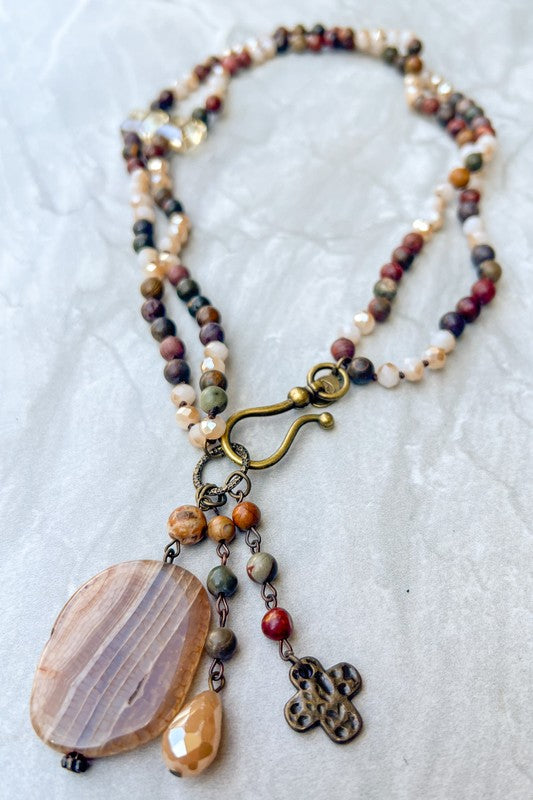 Gizelle Necklace Jasper Mix