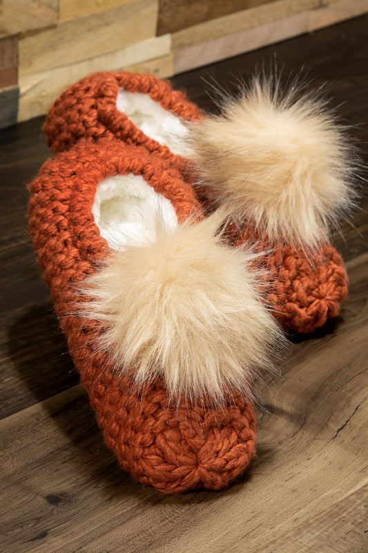 Pom Pom Cozy Slippers