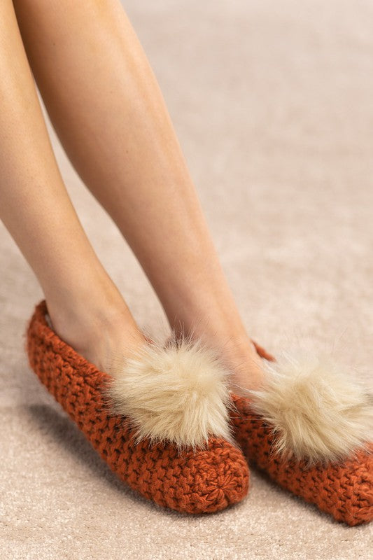 Pom Pom Cozy Slippers