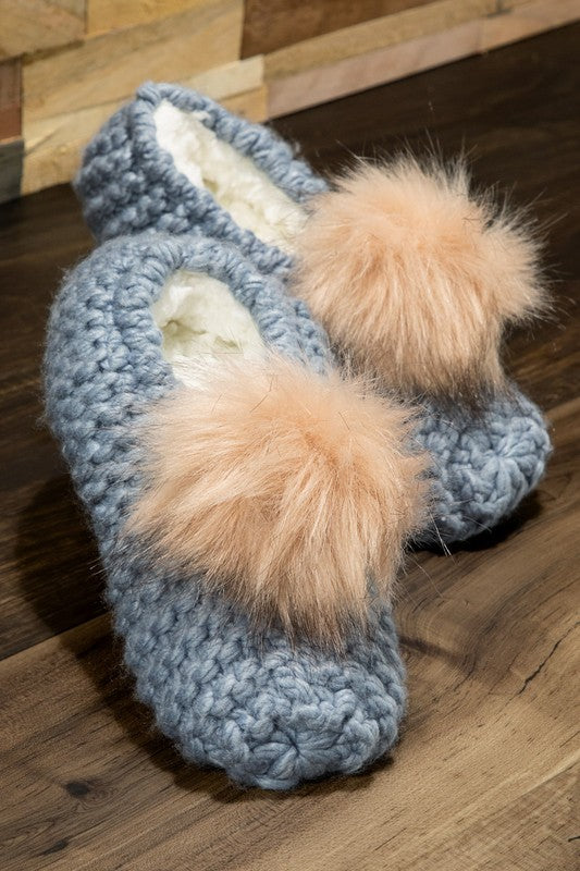 Pom Pom Cozy Slippers