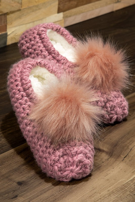 Pom Pom Cozy Slippers