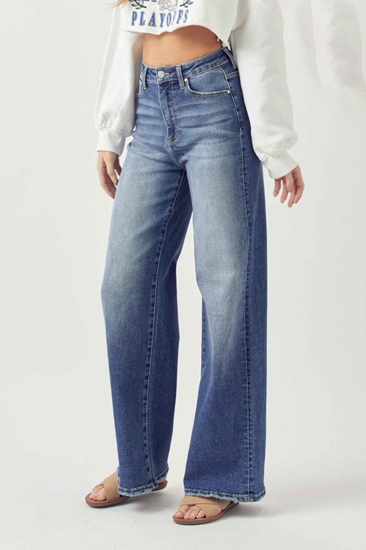 Risen Wide Leg Jeans