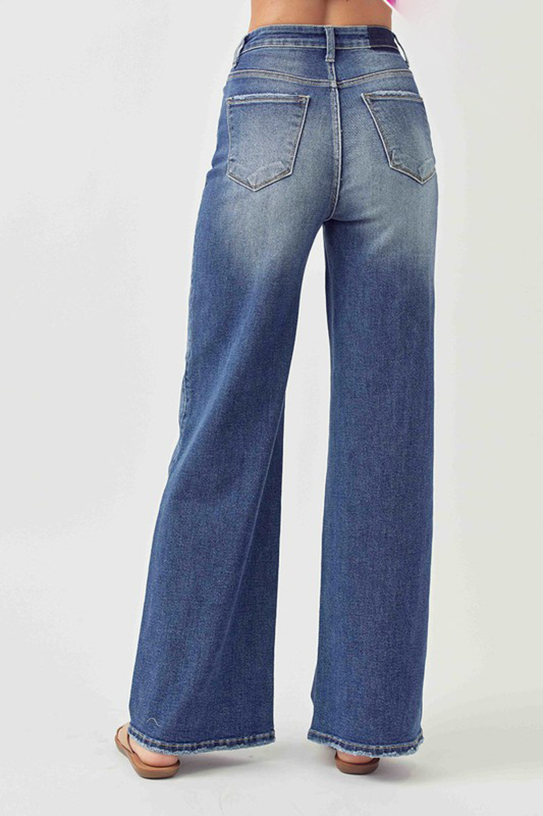 Risen Wide Leg Jeans