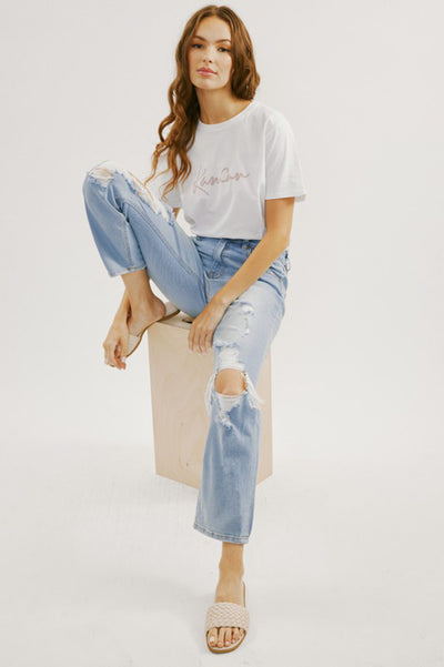 Kancan Abby High Rise Slim Straight Jeans