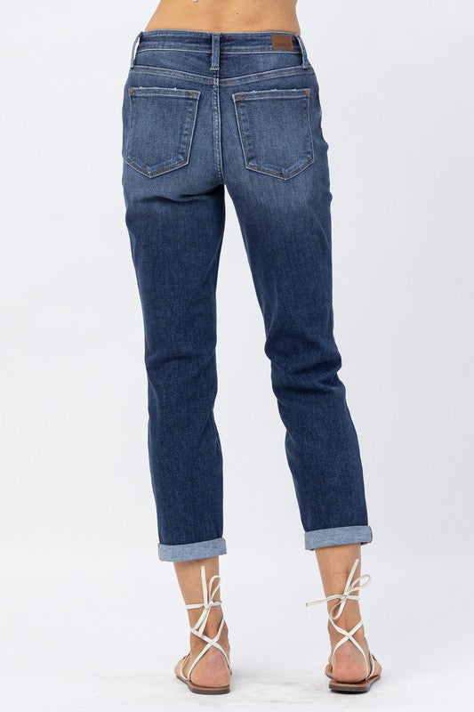 Judy Blue Cuffed Boyfriend Jean