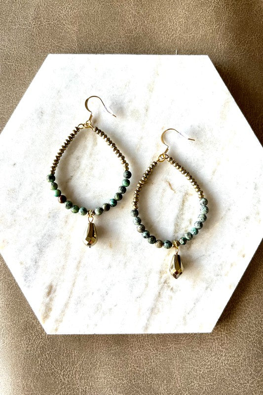 Larissa Earrings African Turquoise