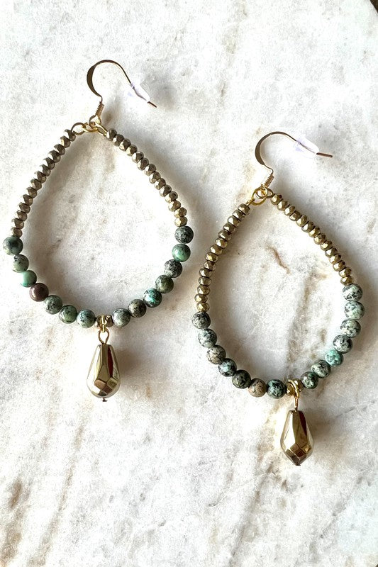 Larissa Earrings African Turquoise