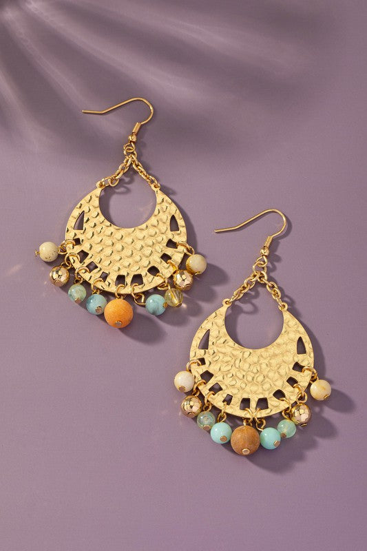 Moon Drop Semi-Precious Stones Earrings