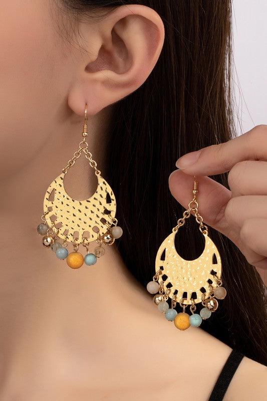 Moon Drop Semi-Precious Stones Earrings