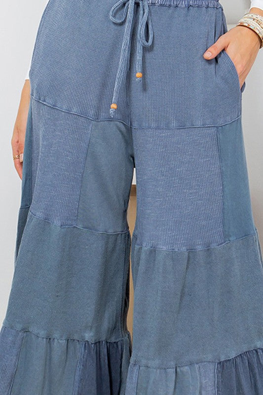 Dreamer Washed Wide Tiered Leg Pants