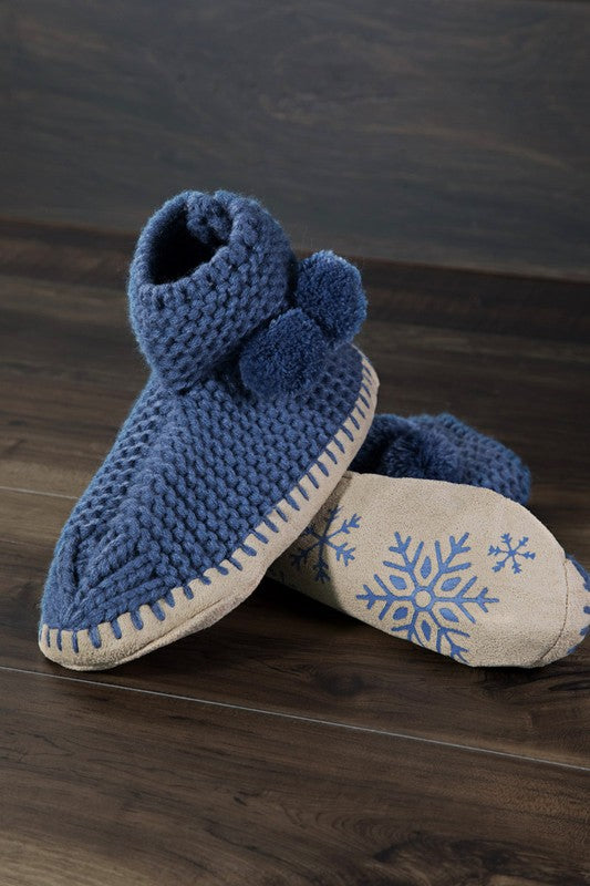 Hand Knitted Snowflake Slipper