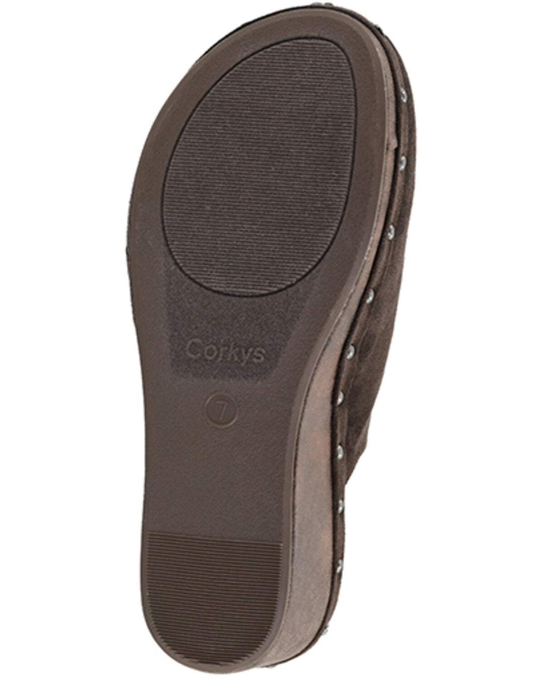 Corky's Chocolate Faux Suede Make Em Blush Wedges