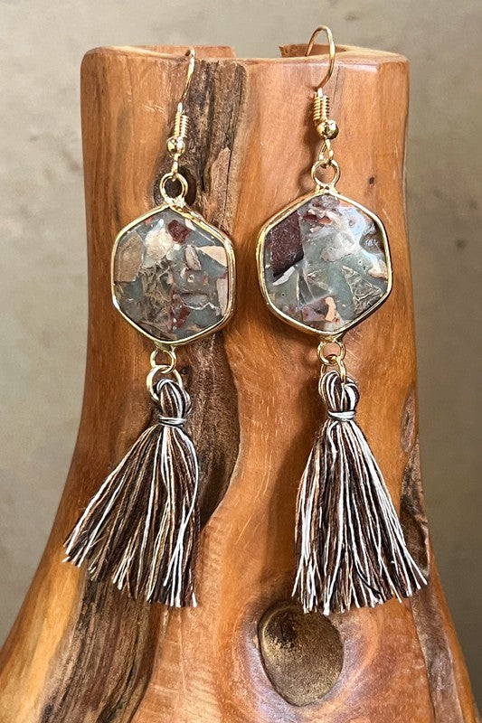 Janet Earrings Jasper