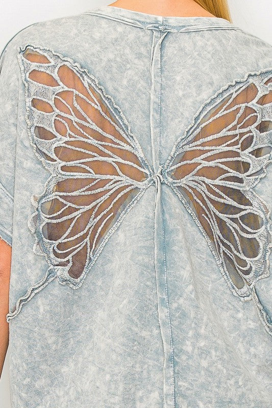 Mineral Washed Butterfly Top