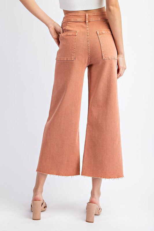 Mineral Washed Straight Leg Pants