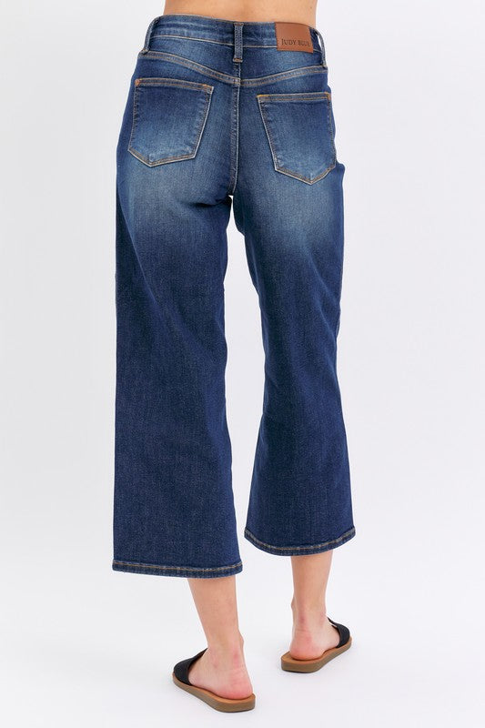 Judy Blue Mid-Rise Tummy Control Cropped Jeans