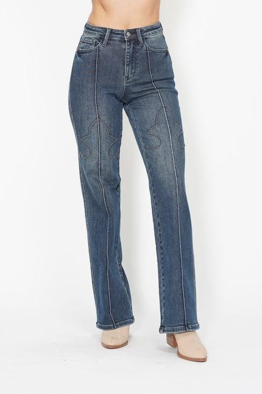 Judy Blue Western Seam Straight Jean