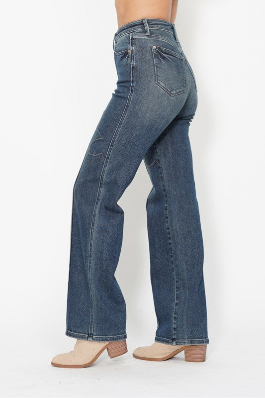 Judy Blue Western Seam Straight Jean