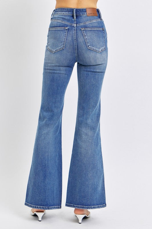 Judy Blue Tummy Control Medium Washed Flare Jeans