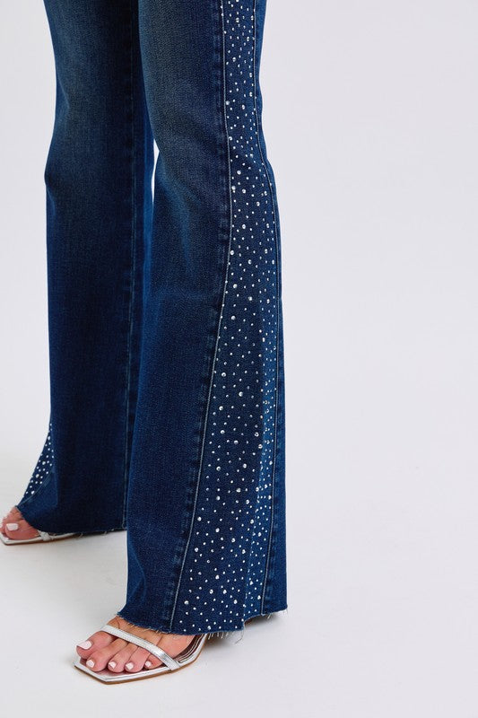 Judy Blue Rhinestone Flare Jeans