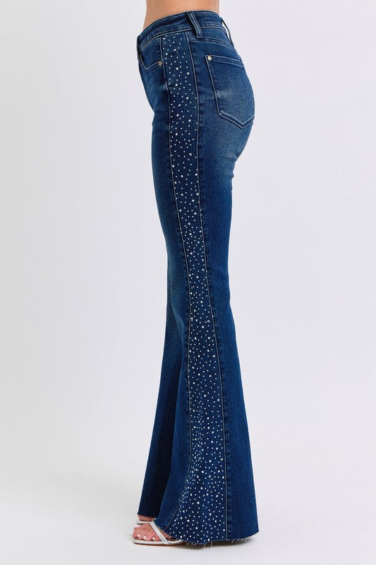 Judy Blue Rhinestone Flare Jeans