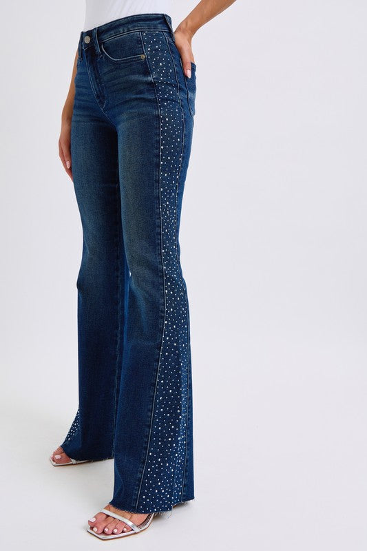 Judy Blue Rhinestone Flare Jeans