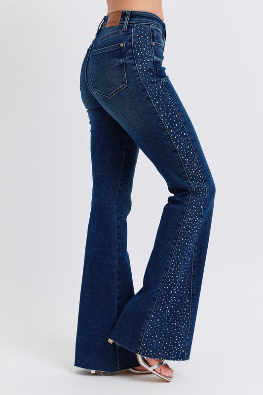 Judy Blue Rhinestone Flare Jeans