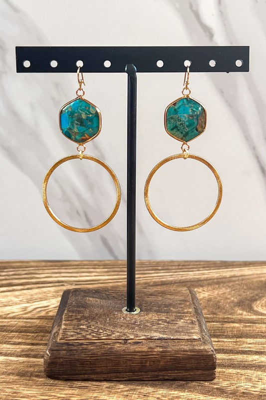 Janet Hoop Turq Earrings