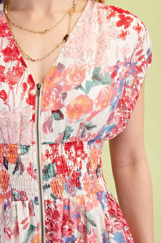 Bayside Florals Midi Dress