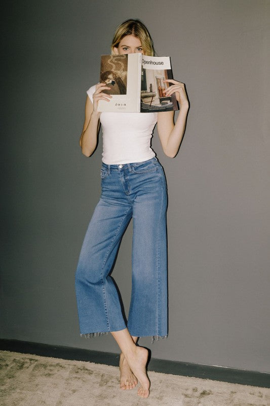 Vervet High-Rise Slim Wide Jeans