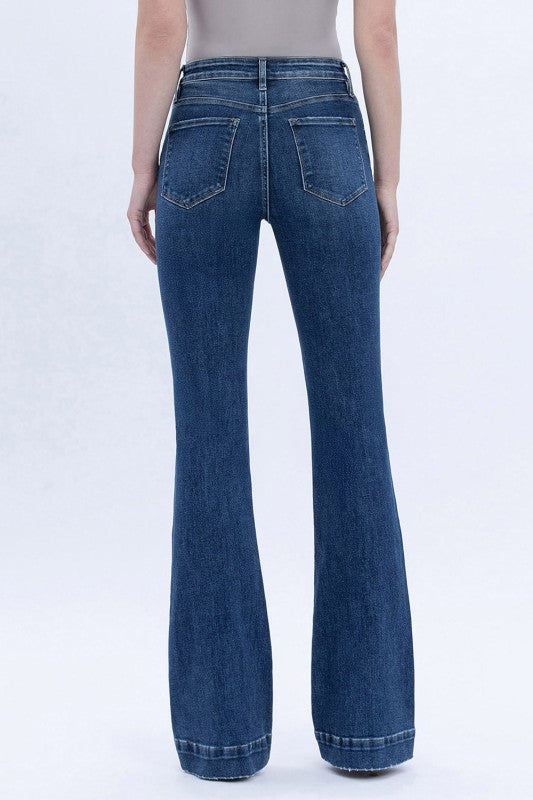 Vervet High Rise Trouser Hem Bootcut Jeans
