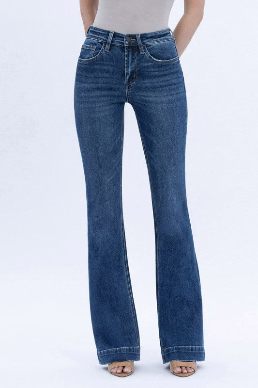 Vervet High Rise Trouser Hem Bootcut Jeans