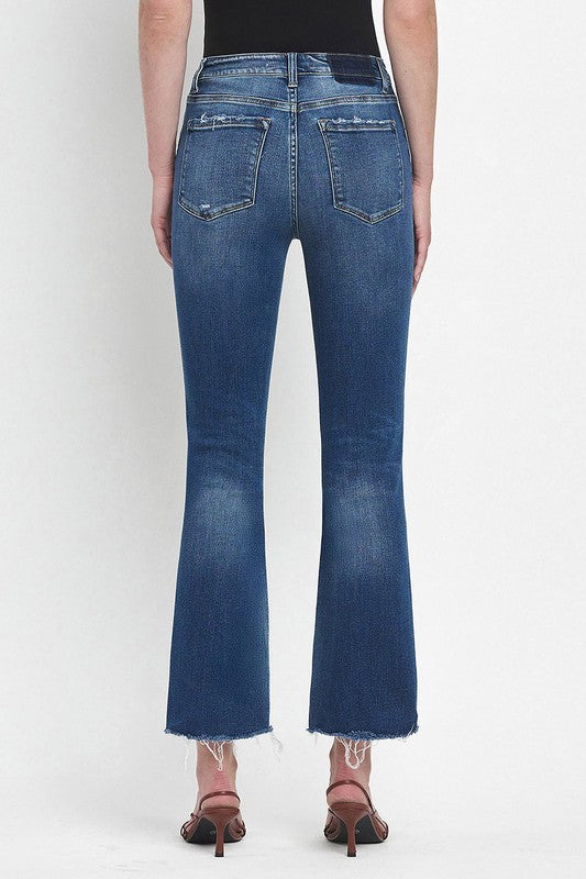 Vervet Blair High Rise Raw Step Hem Crop Jeans
