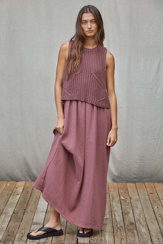 By Together Braylee Sweater Layered Dress