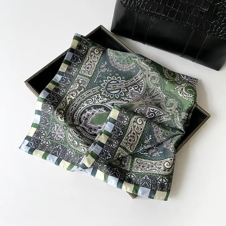 Everyday Paisley Print Square Scarf