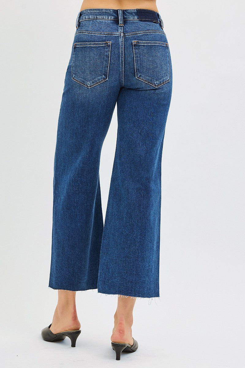 Risen Midnight Crop Wide Jeans