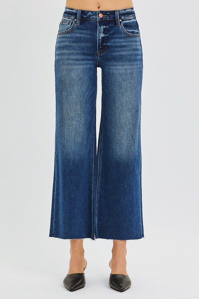 Risen Midnight Crop Wide Jeans
