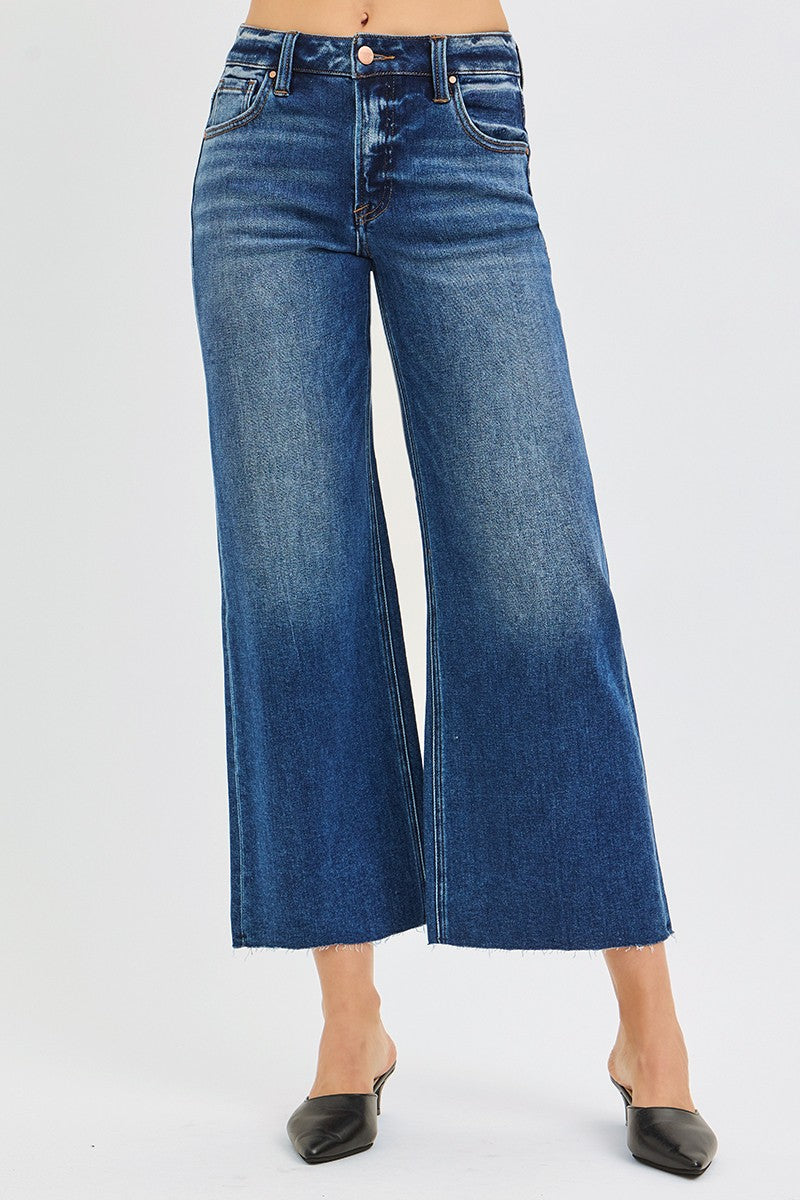 Risen Midnight Crop Wide Jeans