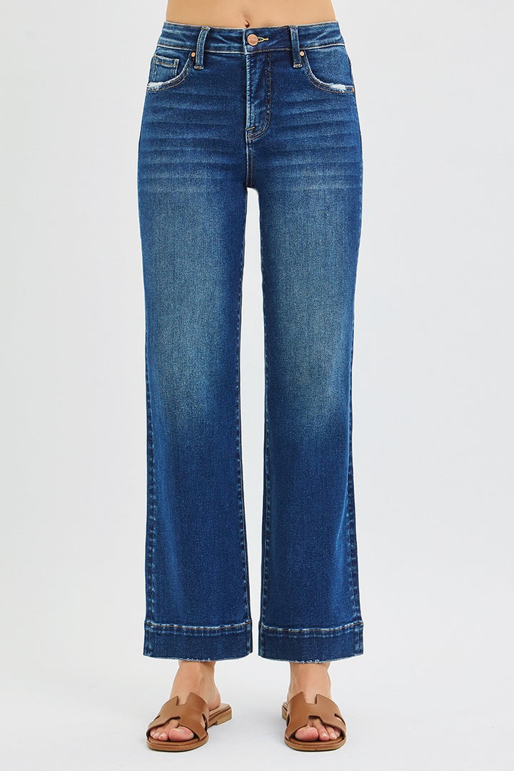 Risen Tummy Control Ankle Straight Jeans