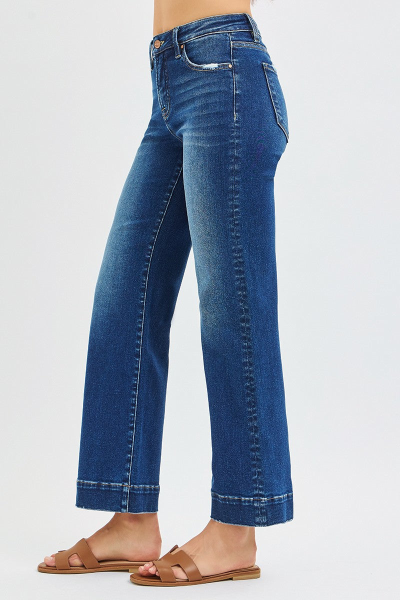 Risen Tummy Control Ankle Straight Jeans
